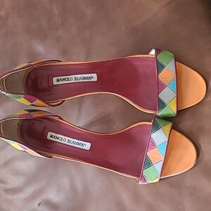 ❤️Great Patchwork Manolo Blahnik Heels❤️